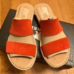 Sorel Ella II Slide SIGNAL RED / ROUGE SIGNAL in Size 6